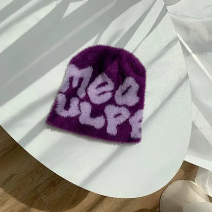 Bonnet en Mohair -  bonnet taille unique - Bonnet en Mohair Doux et Confortable pour Tous