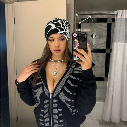 Bonnet en Toile d'Araignée -  style moderne - Bonnet Toile d'Araignée au Style Urbain et Unique