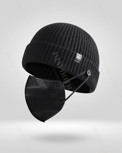 Bonnet en Tricot Côtelé Boutonné -  boutonné - Bonnet en Tricot Côtelé Élégant pour l'Hiver