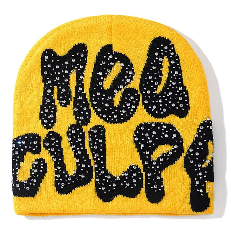 Bonnet Strass -  accessoire streetwear - Bonnet Strass tendance inspiré des années 2000