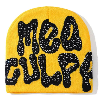 Bonnet Strass -  accessoire streetwear - Bonnet Strass tendance inspiré des années 2000