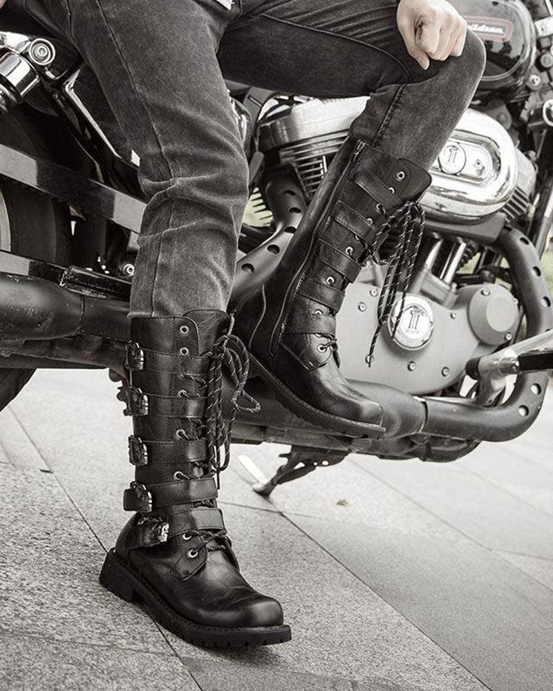 Bottes de Moto Aventure Audacieuses - bottes de moto noir - Bottes de Moto Aventure Confortables et Élégantes