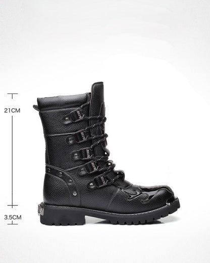 Bottes de Moto City Ride - bottes en PU artificiel - Bottes de Moto Confortables pour Techwear et Streetwear