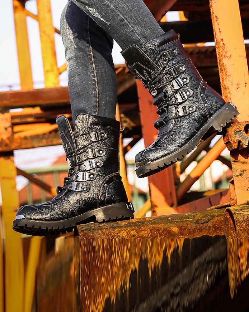 Bottes de Moto City Ride -  bottes streetwear - Bottes de Moto Confortables pour Techwear et Streetwear