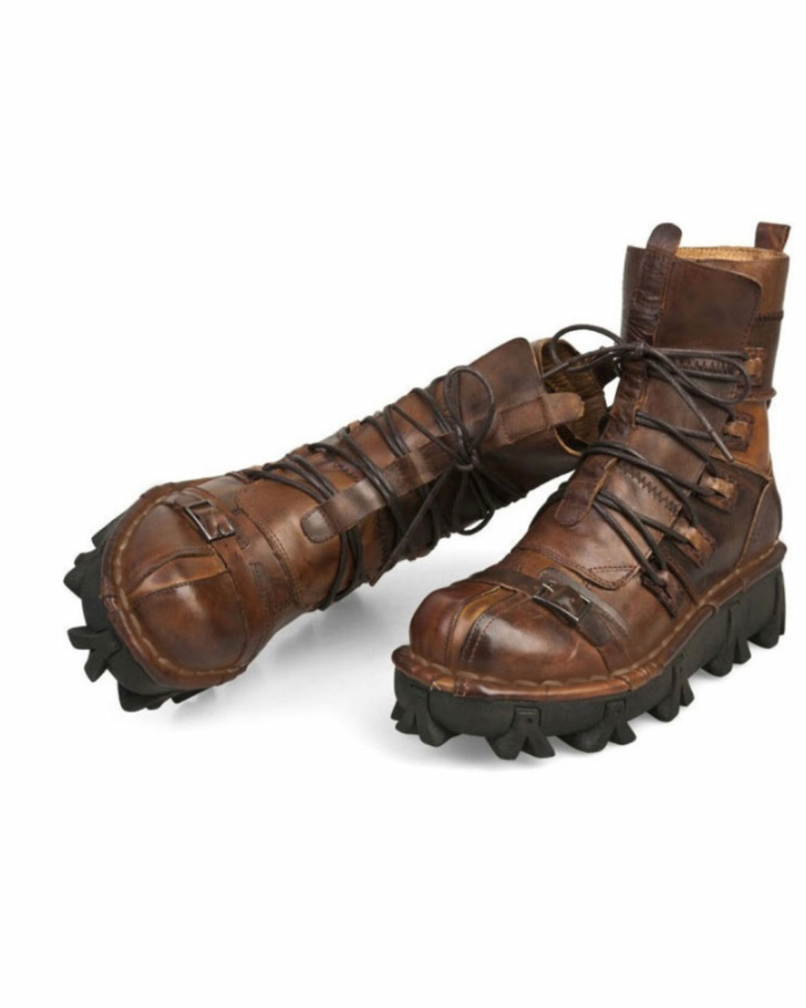 Bottes de Moto Techwear Unisexes Edgy -  cuir pleine fleur - Bottes de Moto Unisexes Confortables et Durables