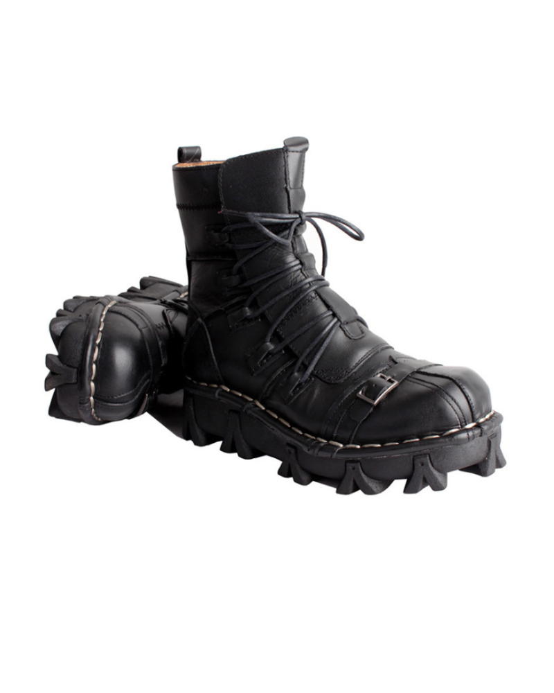 Bottes de Moto Techwear Unisexes Edgy -  techwear - Bottes de Moto Unisexes Confortables et Durables