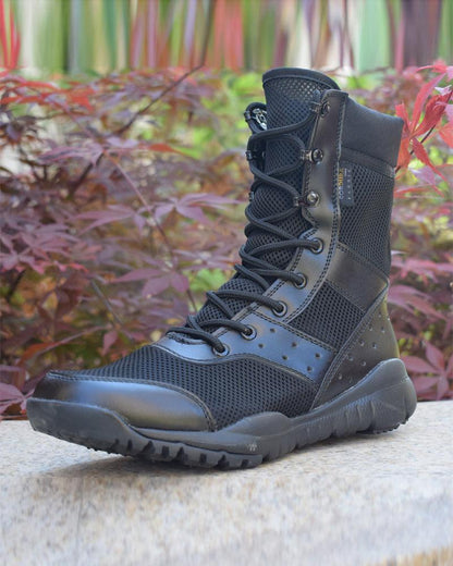 Bottes Hautes Tactiques Premier - bottes de streetwear - Bottes Hautes Tactiques Élégantes en Noir ou Kaki