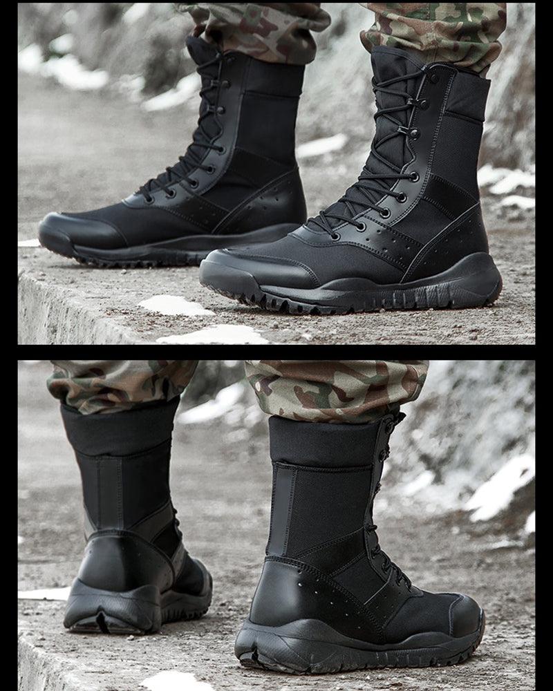 Bottes Hautes Tactiques Premier -  bottes noires - Bottes Hautes Tactiques Élégantes en Noir ou Kaki