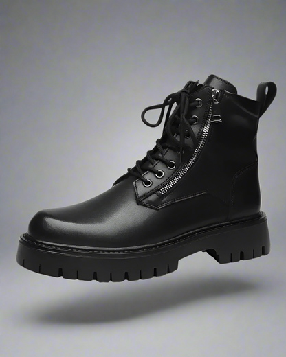 Bottes Moto Montantes Rebel - bottes moto - Bottes Moto Montantes Élégantes en PU pour Style Urbain