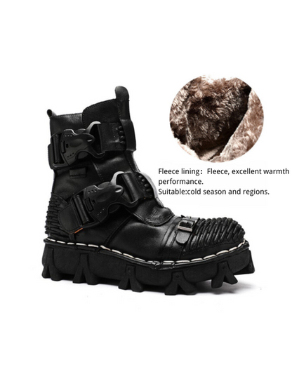 Bottes Techwear à Boucle Polyvalentes -  bottes de combat - Bottes Techwear à Boucle pour Motards Aventureux