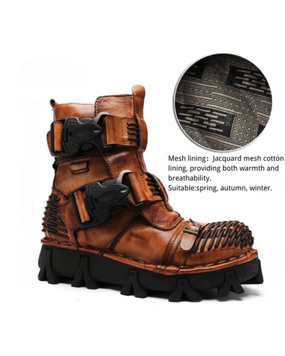 Bottes Techwear à Boucle Polyvalentes -  mode urbaine techwear - Bottes Techwear à Boucle pour Motards Aventureux