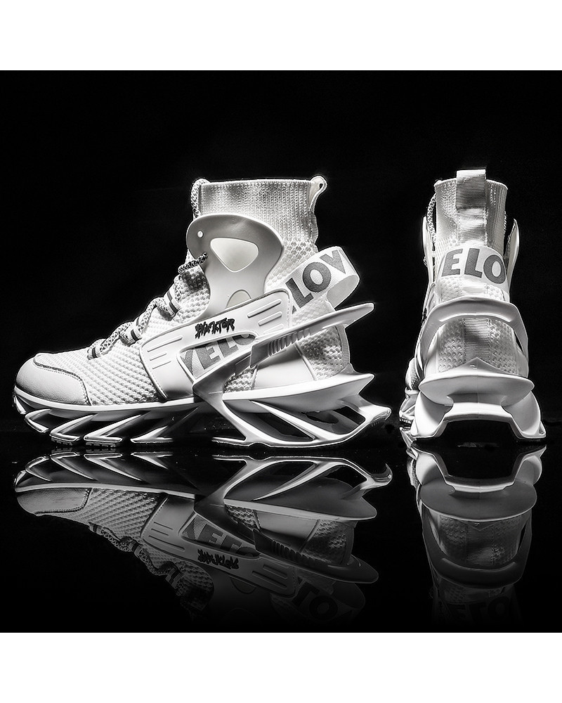 Bottes Visionnaires Réfléchissantes - baskets - Bottes Réfléchissantes Inspirées du Cyberpunk