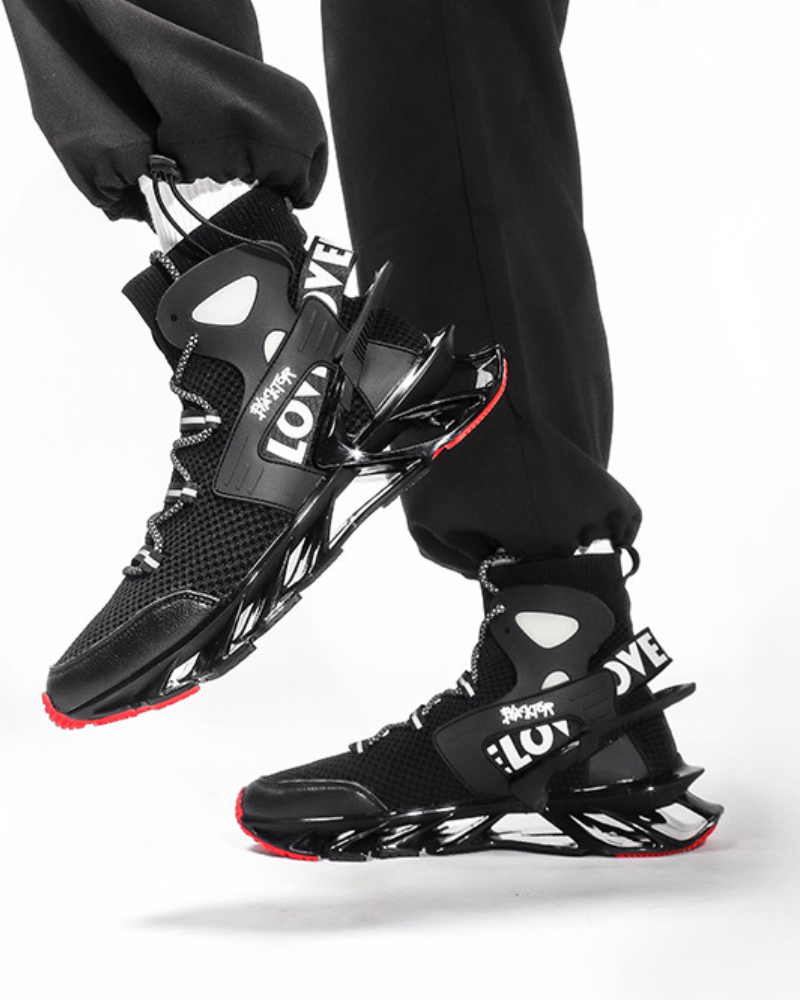 Bottes Visionnaires Réfléchissantes -  noir - Bottes Réfléchissantes Inspirées du Cyberpunk