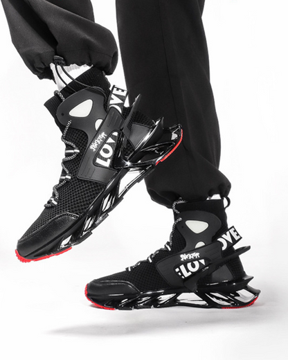 Bottes Visionnaires Réfléchissantes -  noir - Bottes Réfléchissantes Inspirées du Cyberpunk