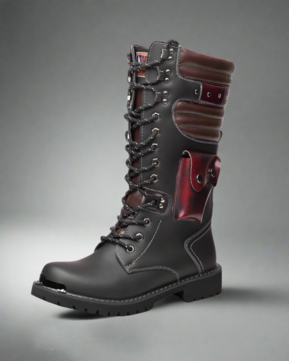 Bottines Noires Chic Montantes - bottines - Bottines noires montantes pour un style punk et urbain