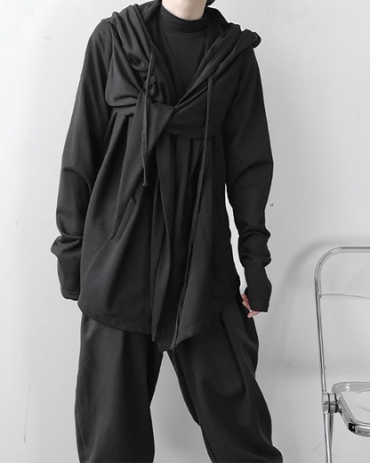 Cape à Capuche Mystique de Ninja -  design élégant - Cape à Capuche Mystique pour un Style Unique