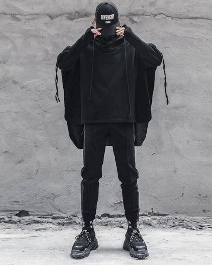 Cape à Capuche Ninja Futuriste -  streetwear - Cape à Capuche Ninja Futuriste : Élégance Techwear