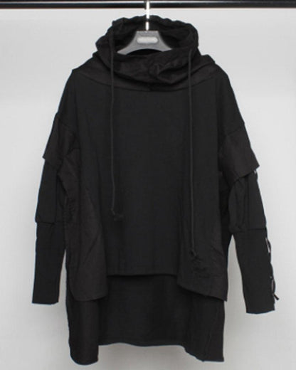 Cape à Capuche Ninja Futuriste - cape - Cape à Capuche Ninja Futuriste : Élégance Techwear