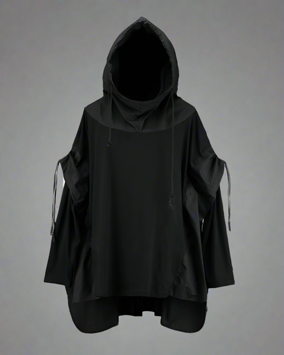 Cape à Capuche Ninja Futuriste -  style pour toutes les saisons - Cape à Capuche Ninja Futuriste : Élégance Techwear