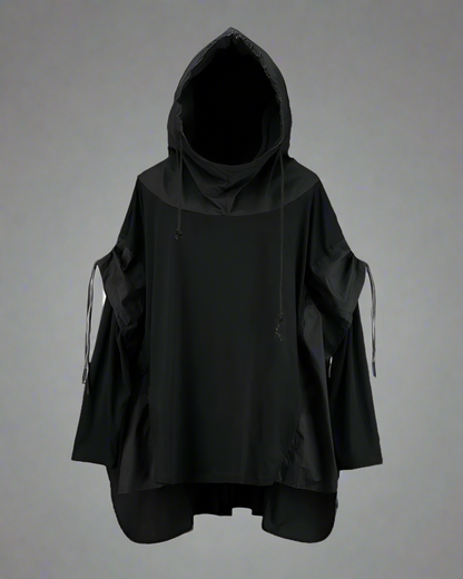 Cape à Capuche Ninja Futuriste -  style pour toutes les saisons - Cape à Capuche Ninja Futuriste : Élégance Techwear