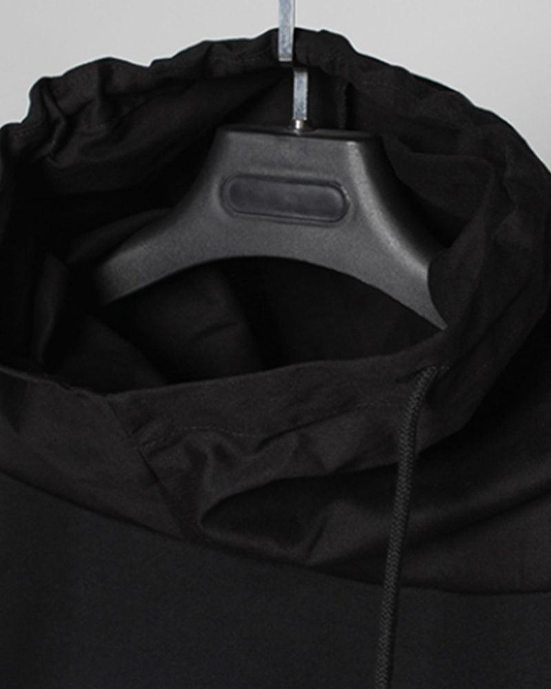 Cape à Capuche Ninja Futuriste -  esthétique futuriste - Cape à Capuche Ninja Futuriste : Élégance Techwear