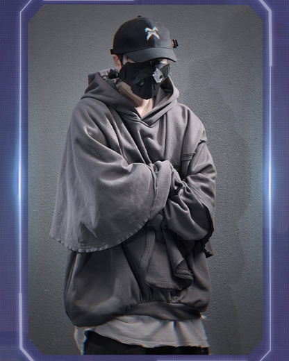 Cape Hoodie Unisexe Tout-Temps -  mode streetwear - Cape Hoodie Unisexe Tout-Temps au Design Innovant