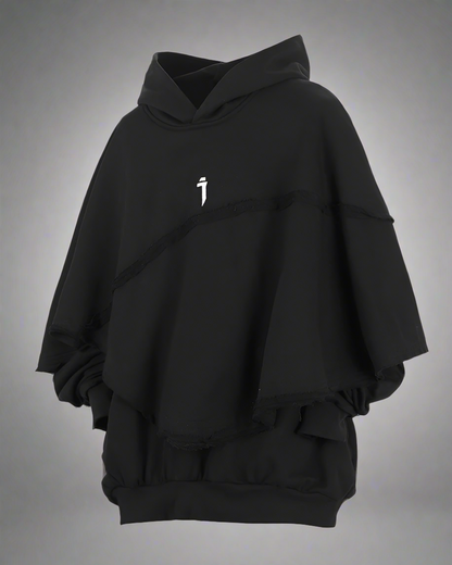 Cape Hoodie Unisexe Tout-Temps -  vêtement au style sophistiqué - Cape Hoodie Unisexe Tout-Temps au Design Innovant