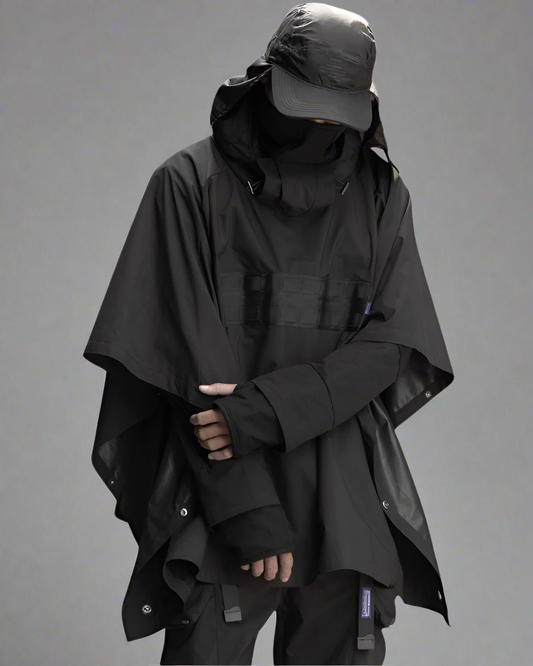 Cape Samurai Étanche Futuriste - cape - Cape Samurai Étanche : Style et Protection Urbaine