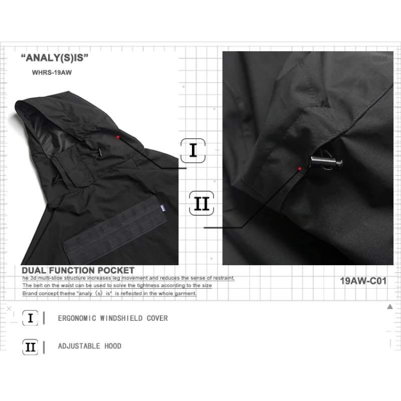 Cape Samurai Étanche Futuriste -  techwear - Cape Samurai Étanche : Style et Protection Urbaine
