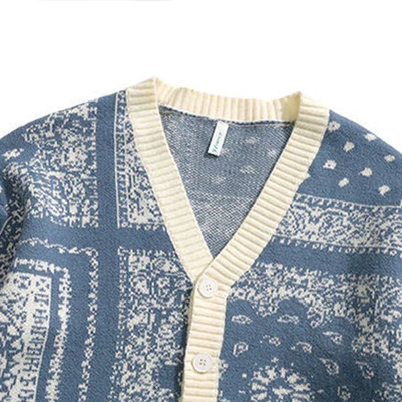 Cardigan Bandana -  confort - Cardigan Bandana Y2K pour un Look Rétro et Tendance