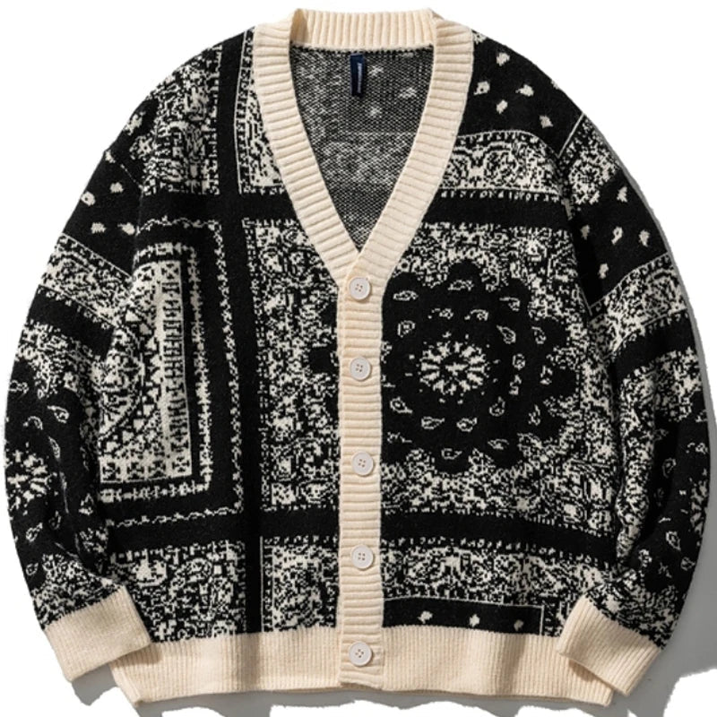 Cardigan Bandana -  accessoire polyvalent - Cardigan Bandana Y2K pour un Look Rétro et Tendance