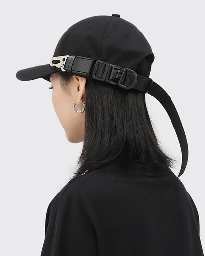 Casquette avec Détail de Boucle -  boucle - Casquette Noir avec Boucle pour Un Maintien Parfait