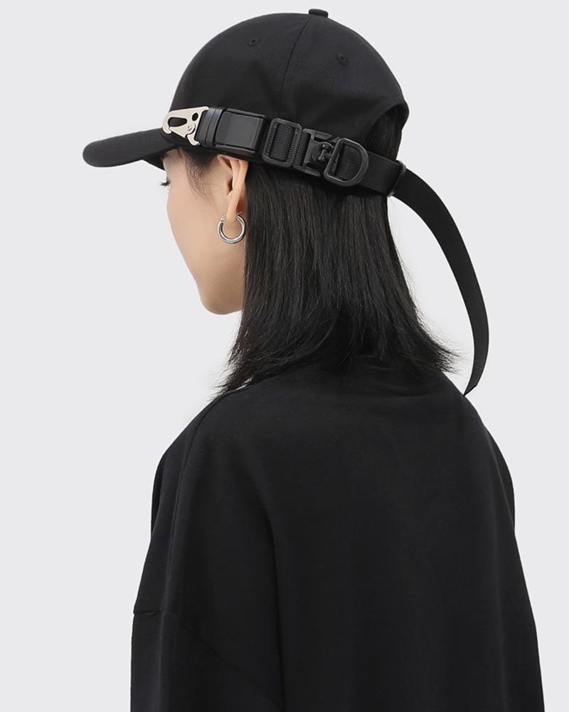 Casquette avec Détail de Boucle -  confortable - Casquette Noir avec Boucle pour Un Maintien Parfait