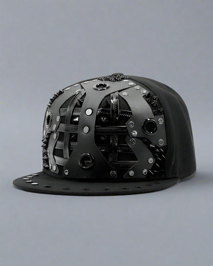 Casquette Chic à Clous - style streetwear - Casquette Chic à Clous avec Rivets et Sangle Confortable