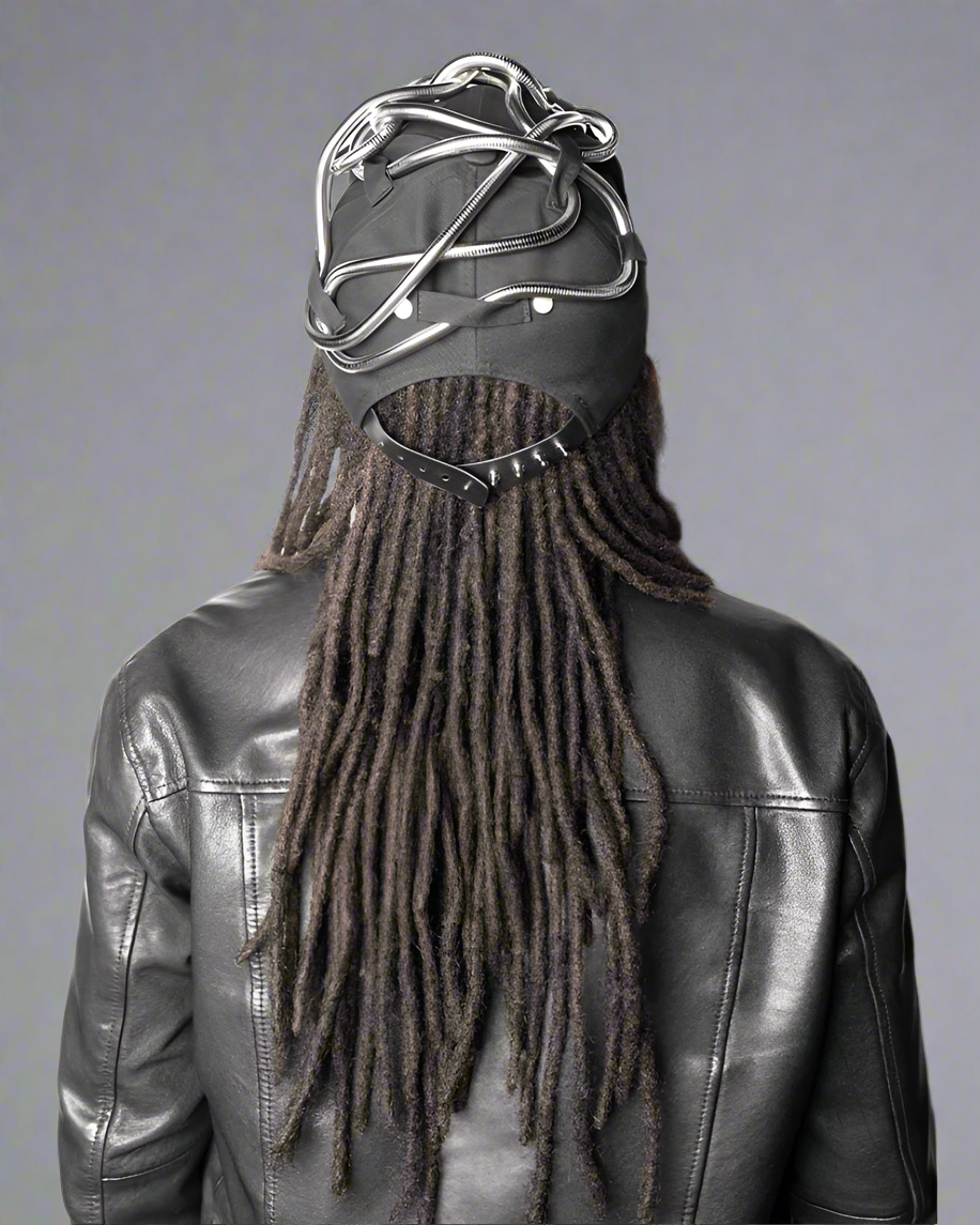 Casquette en Chaîne Serpent Audacieuse -  chaîne serpent - Casquette de Baseball Noir avec Chaîne Serpent