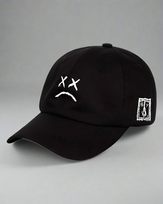 Casquette Futuriste - design de smiley brodé - Casquette Noire élégante avec broderie unique pour tous