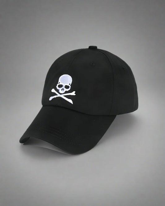 Casquette Noire Chic avec Crâne - casquette - Casquette Noire Chic avec Cornes Uniques pour un Style Audacieux