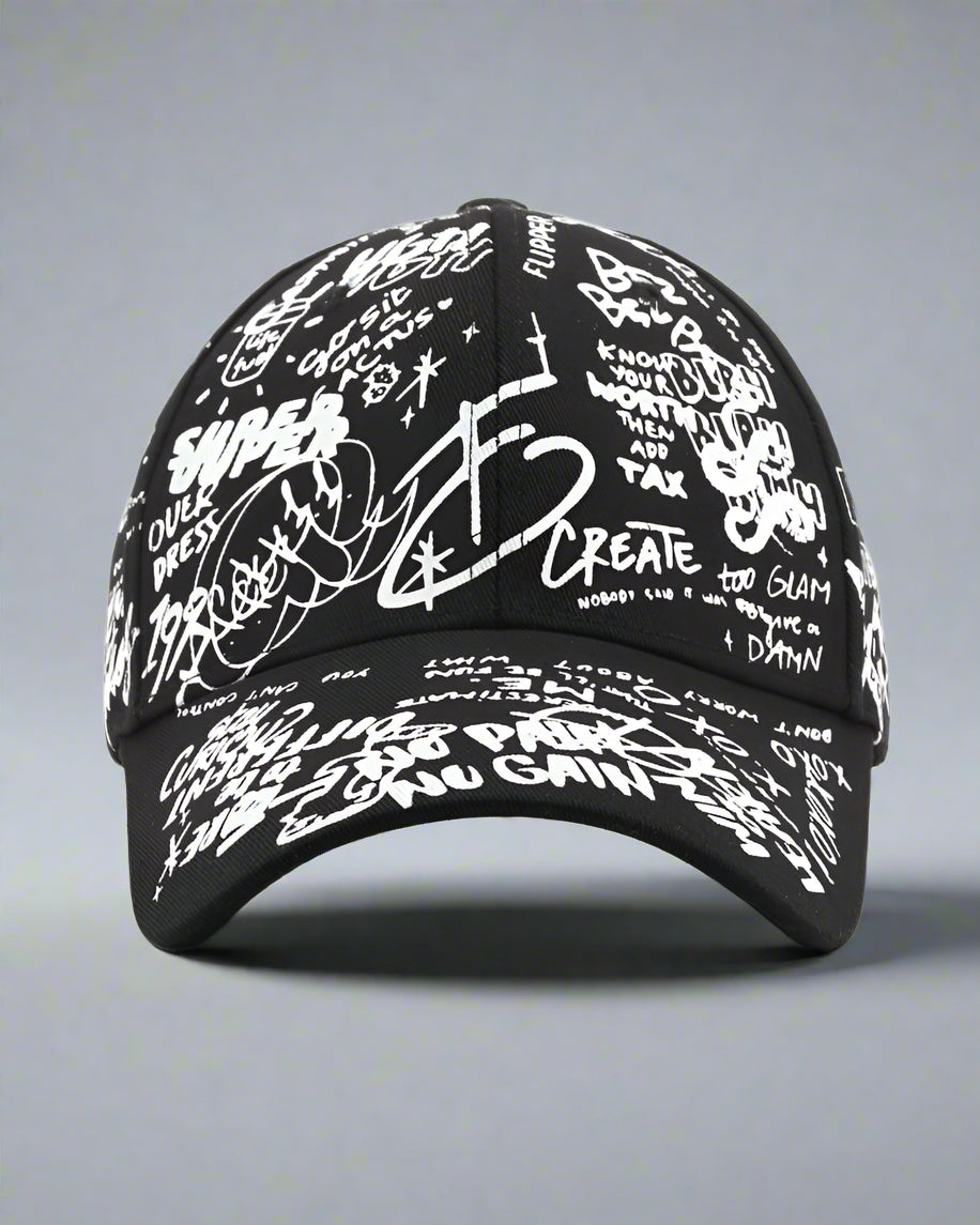 Casquette Urbaine Édgy - casquette techwear - Casquette Urbaine Édgy au style Techwear noir