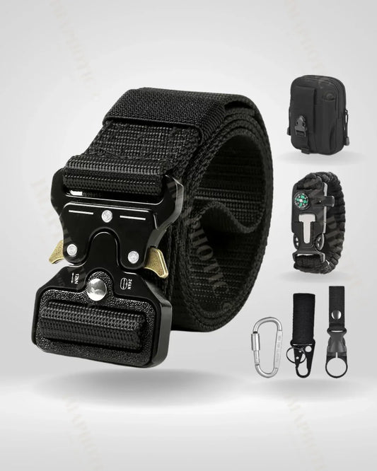 Ceinture Utilitaire Noire Polyvalente - ceinture durable - Ceinture utilitaire noire durable pour le plein air