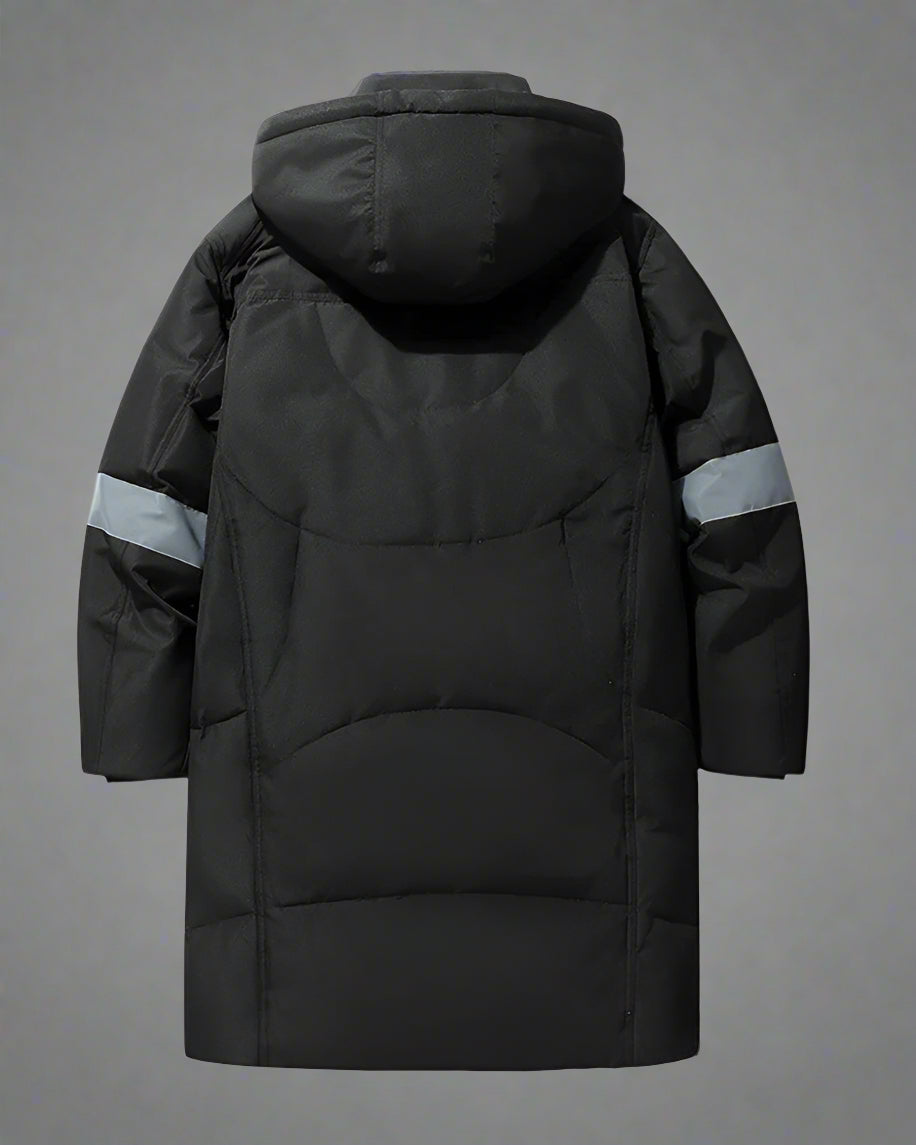 Chaleur Inégalée pour les Jours Tempétueux -  blanc - Manteau Long Techwear : Confort et Style en Hiver