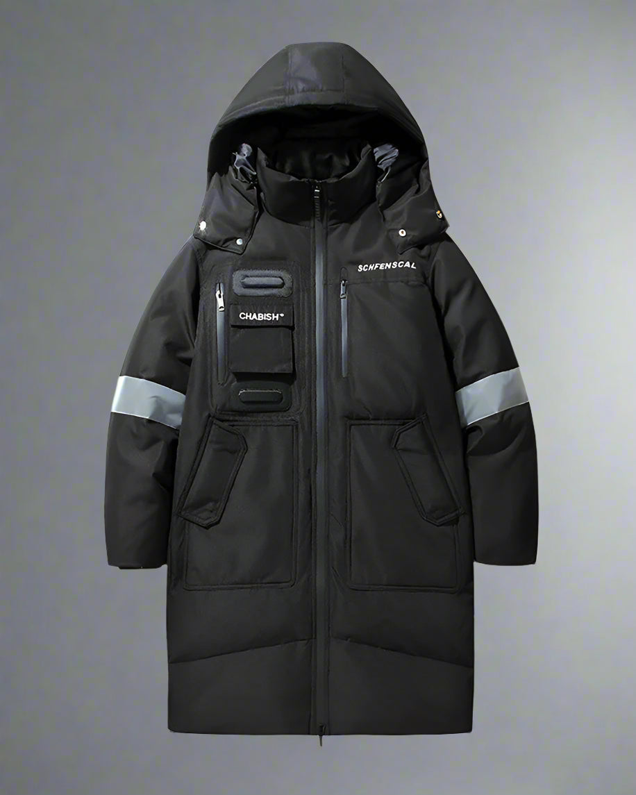 Chaleur Inégalée pour les Jours Tempétueux - manteau d'extérieur - Manteau Long Techwear : Confort et Style en Hiver