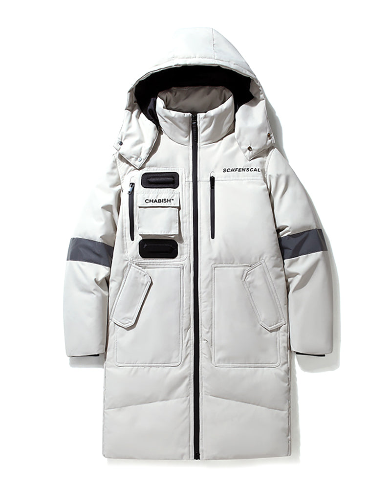 Chaleur Inégalée pour les Jours Tempétueux - manteau long - Manteau Long Techwear : Confort et Style en Hiver