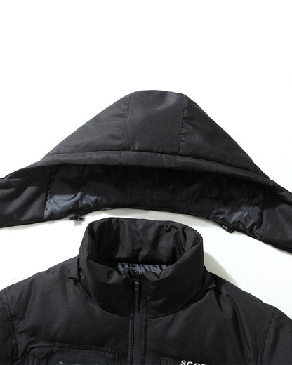 Chaleur Inégalée pour les Jours Tempétueux -  noir - Manteau Long Techwear : Confort et Style en Hiver