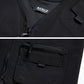 Gilet sans manches noir à poches multiples