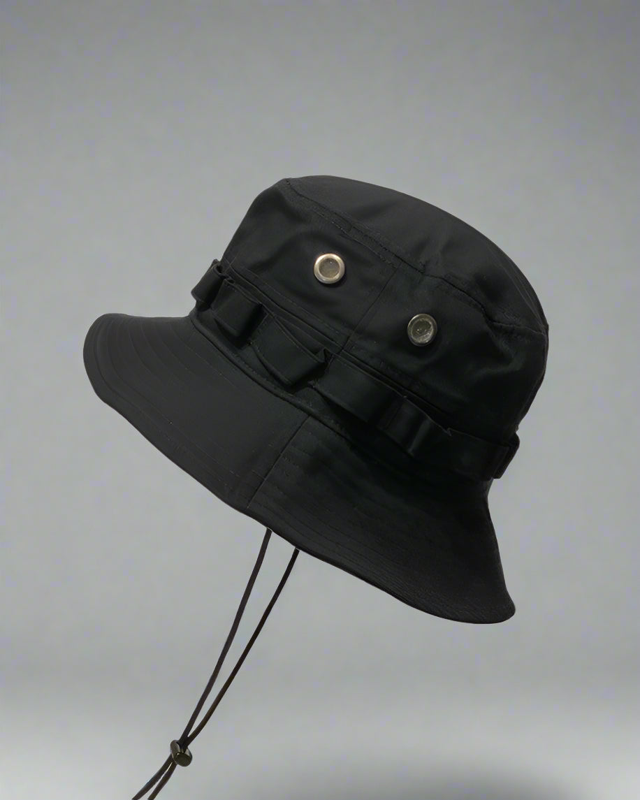 Chapeau Bob Midnight Mood - chapeau bob - Chapeau Bob Noir pour un Style Techwear Élégant