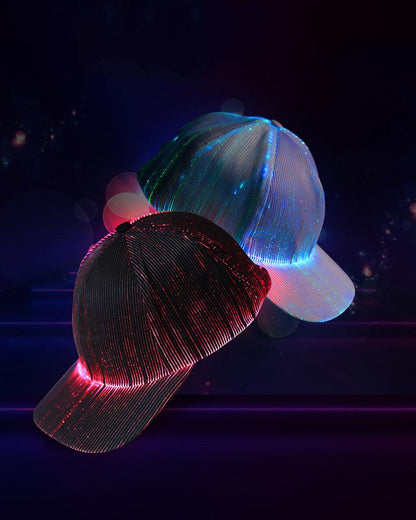 Chapeau de Fête Nocturne Radiant - accessoire de soirée lumineux - Chapeau de Fête Nocturne avec LED Réglable
