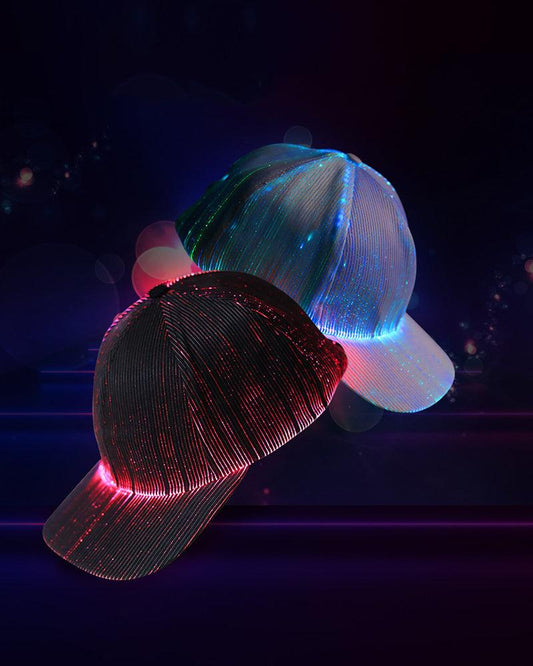 Chapeau de Fête Nocturne Radiant - accessoire de soirée lumineux - Chapeau de Fête Nocturne avec LED Réglable