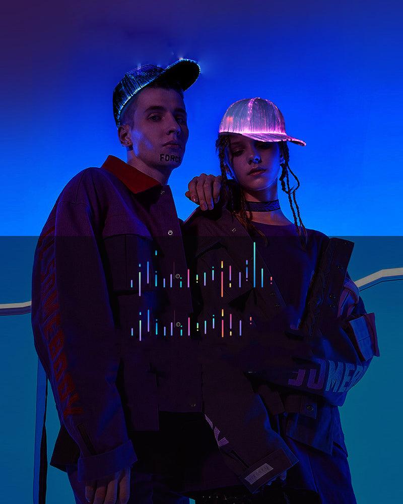 Chapeau de Fête Nocturne Radiant -  chapeau avec couleurs réglables - Chapeau de Fête Nocturne avec LED Réglable