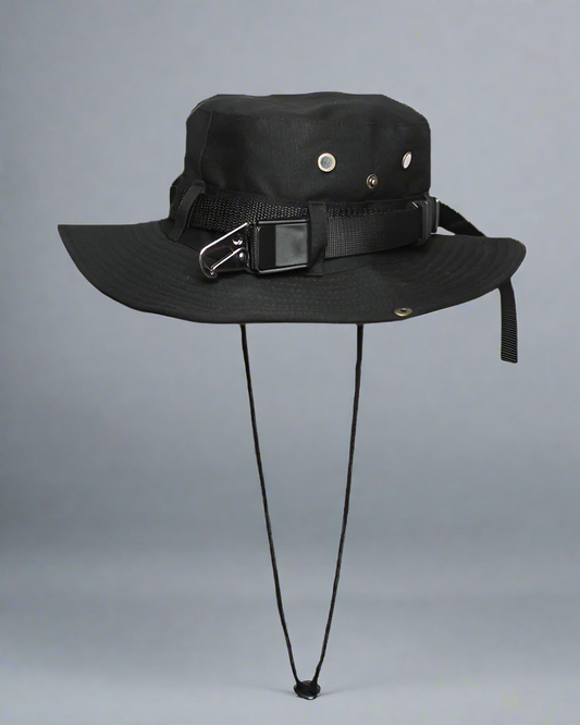 Chapeau seau à cordon de serrage Avant-Garde - accessoire techwear - Chapeau seau à cordon ajustable pour un look urbain