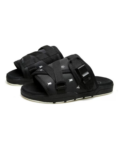 Chaussons Lounge Techwear Tranquilles -  maille - Chaussons Techwear Lounge en Tissu Maille Confortable